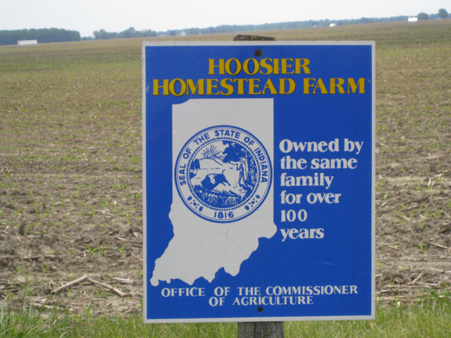 Hoosier Homestead Farm Sign