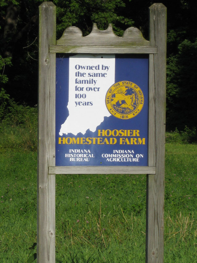 Hoosier Homestead Sign 2